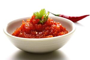 stock photo of sambal food photography isolated white background
