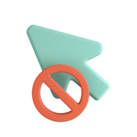 Click Unavailable 3D icon png