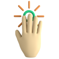 hand gest 5 finger 3d ikon png