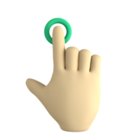 mão cursor 3d ícone png