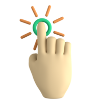 Hand gesture 1 finger 3D icon png