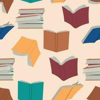 Seamless book background vector