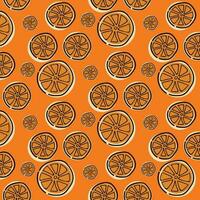 orange fruit vector seamless pattern design illustration