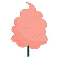 Sweet cotton candy on a stick. Vector illustration.