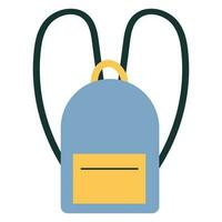 School backpack. Backpack. Vector illustration.