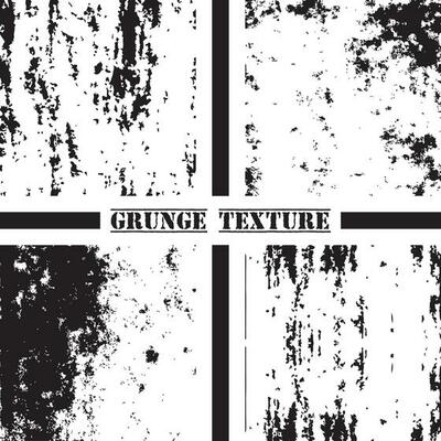 Black and white grunge texture. Grunge textures set. Dust overlay.