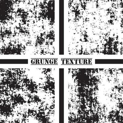 Black and white grunge texture. Grunge textures set. Dust overlay.