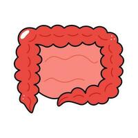 Intestines character. Vector hand drawn traditional cartoon vintage, retro, kawaii character illustration icon. Isolated on white background. Intestines character concept