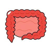 Intestines character. Vector hand drawn traditional cartoon vintage, retro, kawaii character illustration icon. Isolated on white background. Intestines character concept