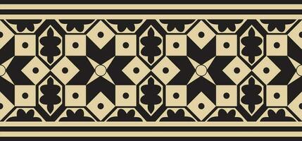 Vector seamless national gold and black ornament of ancient Persia. Iranian ethnic endless border, frame