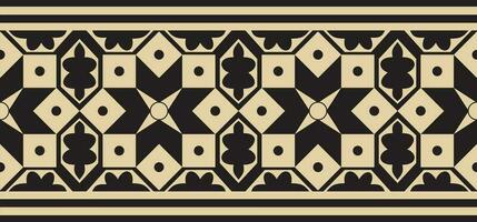 Vector seamless national gold and black ornament of ancient Persia. Iranian ethnic endless border, frame