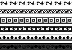 vector sin costura griego clásico ornamento. modelo para un frontera y un marco. antiguo Grecia y el romano imperio