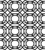 Vector seamless classic oriental black pattern. Lattice for the window. Drawing for wallpaper and background. European ornament. Oriental motives. For sandblasting and plotter cutting