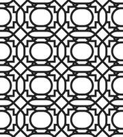 Vector seamless classic oriental black pattern. Lattice for the window. Drawing for wallpaper and background. European ornament. Oriental motives. For sandblasting and plotter cutting