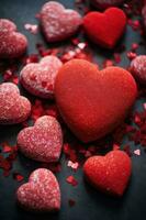 Abstract background with hearts photo