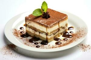 stock photo of tiramisu food photography studio light AI Generated