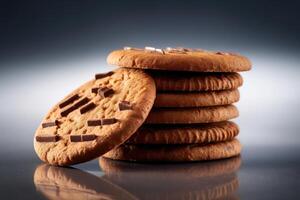 stock photo of choco biscuit food photography AI Generated