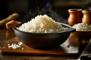 valores foto de arroz comida fotografía ai generado