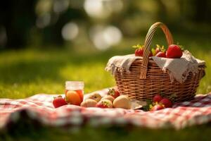 picnic bocadillo y bebida comida fotografía ai generado foto