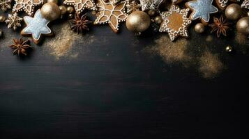 Gingerbread Eggnog background with empty space for text photo