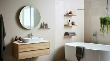 Modern bathroom interior photo