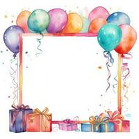 Birthday watercolor background photo