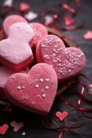 Abstract background with hearts photo