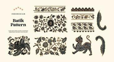 Isolated javanese Batik pattern illustration vector