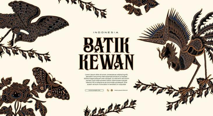 luxury and elegant batik style template design illustration for fabric