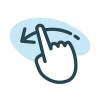 Swipe finger to left concept illustration line icon design editable vector eps10