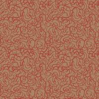 Seamless pattern. Chaotic psychedelic hypnotic pattern with red smoky swirled red stripes on orange backdrop. Vector