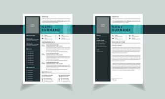 Black CV Resume Layout Minimalist Cv Template vector