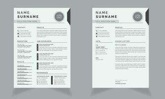 Creative Resume Templates Layout Design with Black Header vector