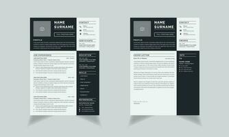 Cv Template Layout with Jobs Resumes vector