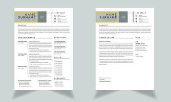 Creative Resume Templates Cv Layout Design vector