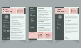 Black Resume Design Layout Template vector