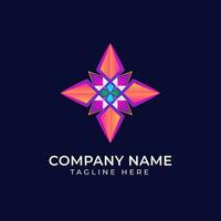 gradient stars logo design vector