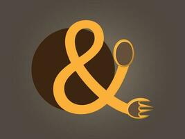 Spoon and Fork Simple Logo vector