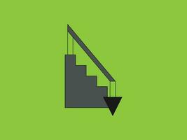 Simple Down stair Symbol Vector