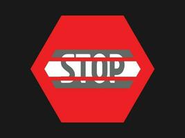 Stop sign with minus letter vector