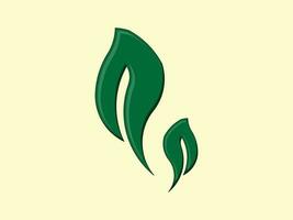 sencillo verde hoja logo vector