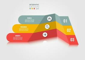 Infographic template business concept with workflow. vector