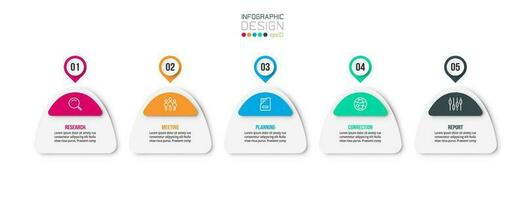 Infographic template business concept with step. vector