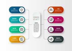 Infographic template business concept with diagram. vector