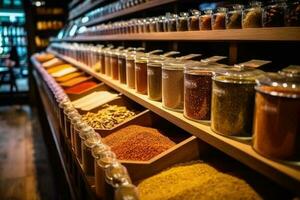 stock photo of inside spice shop AI Generated