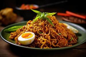 stock photo of mie goreng food food photography studio AI Generated