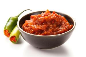 valores foto de sambal comida fotografía aislado blanco antecedentes ai generado