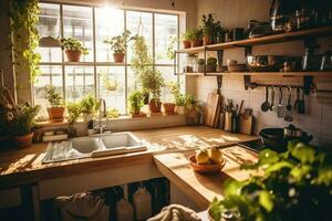 stock photo of inside kitchen AI Generated