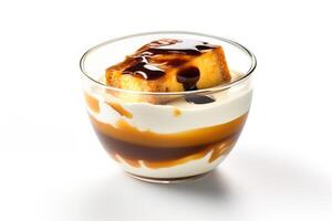 stock photo of pudding food photography studio light AI Generated