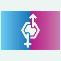 diagonal icon logo gender vector